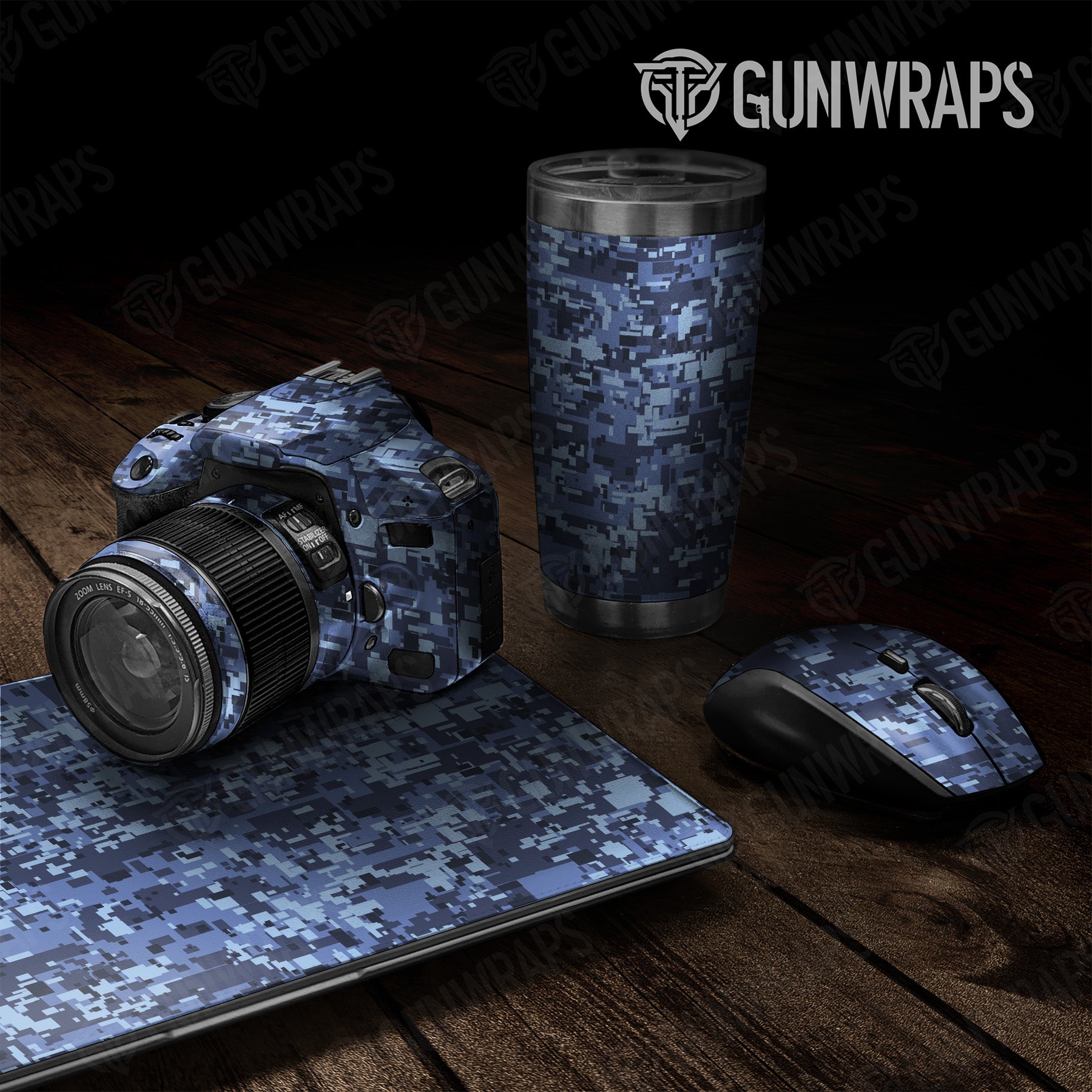 Digital Blue Urban Night Camo Universal Sheet