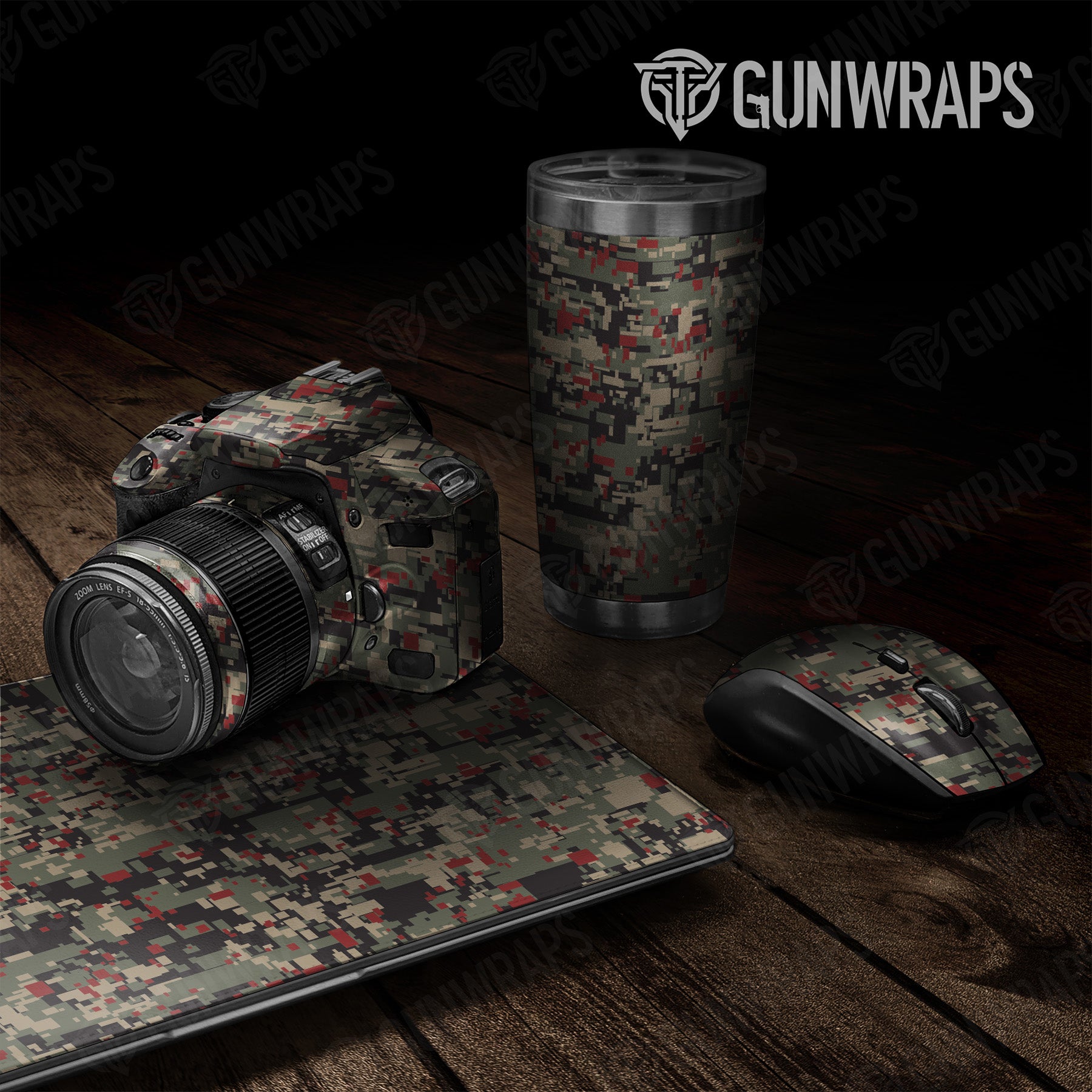 Digital Militant Red Camo Universal Sheet