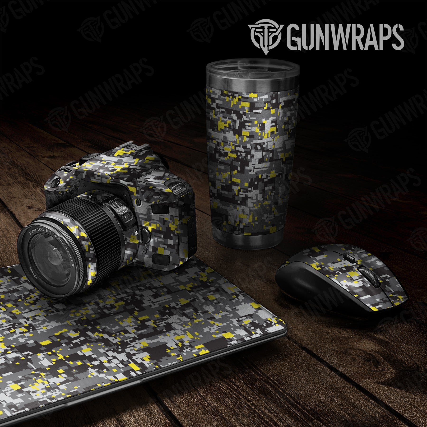 Digital Urban Yellow Camo Universal Sheet