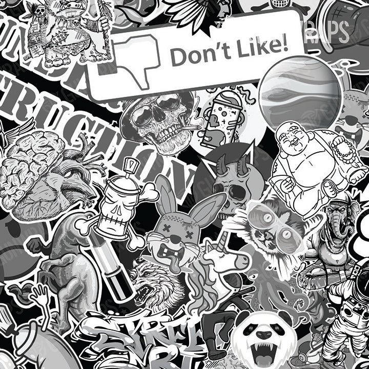 Universal Sheet Sticker Bomb Grey