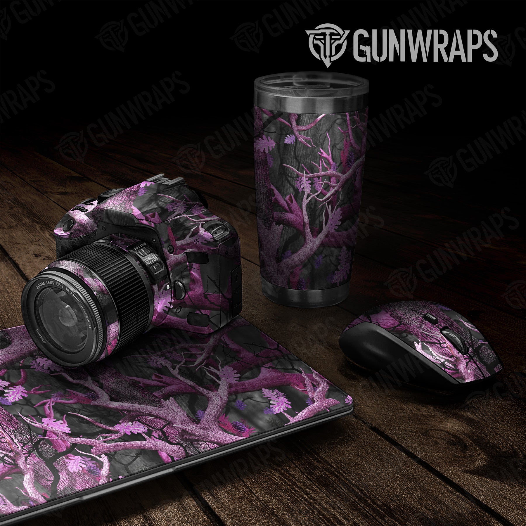 Nature Pink Lifeless Woods Camo Universal Sheet