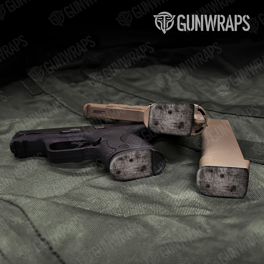 Exclusive Grayscale Bulletholes Gun Skin Vinyl Wrap