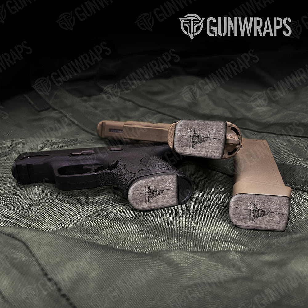 Exclusive Grayscale Don't Tread On Me Gun Skin Vinyl Wrap