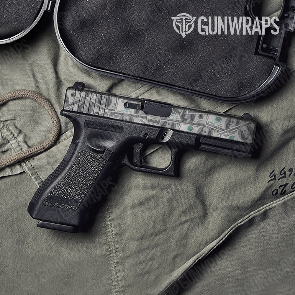 Money 100 Dollar Bills Gun Skin Vinyl Wrap