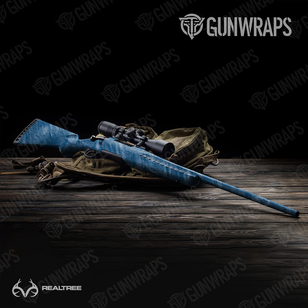 Rifle Realtree Fishing Blue Camo Gun Skin Vinyl Wrap