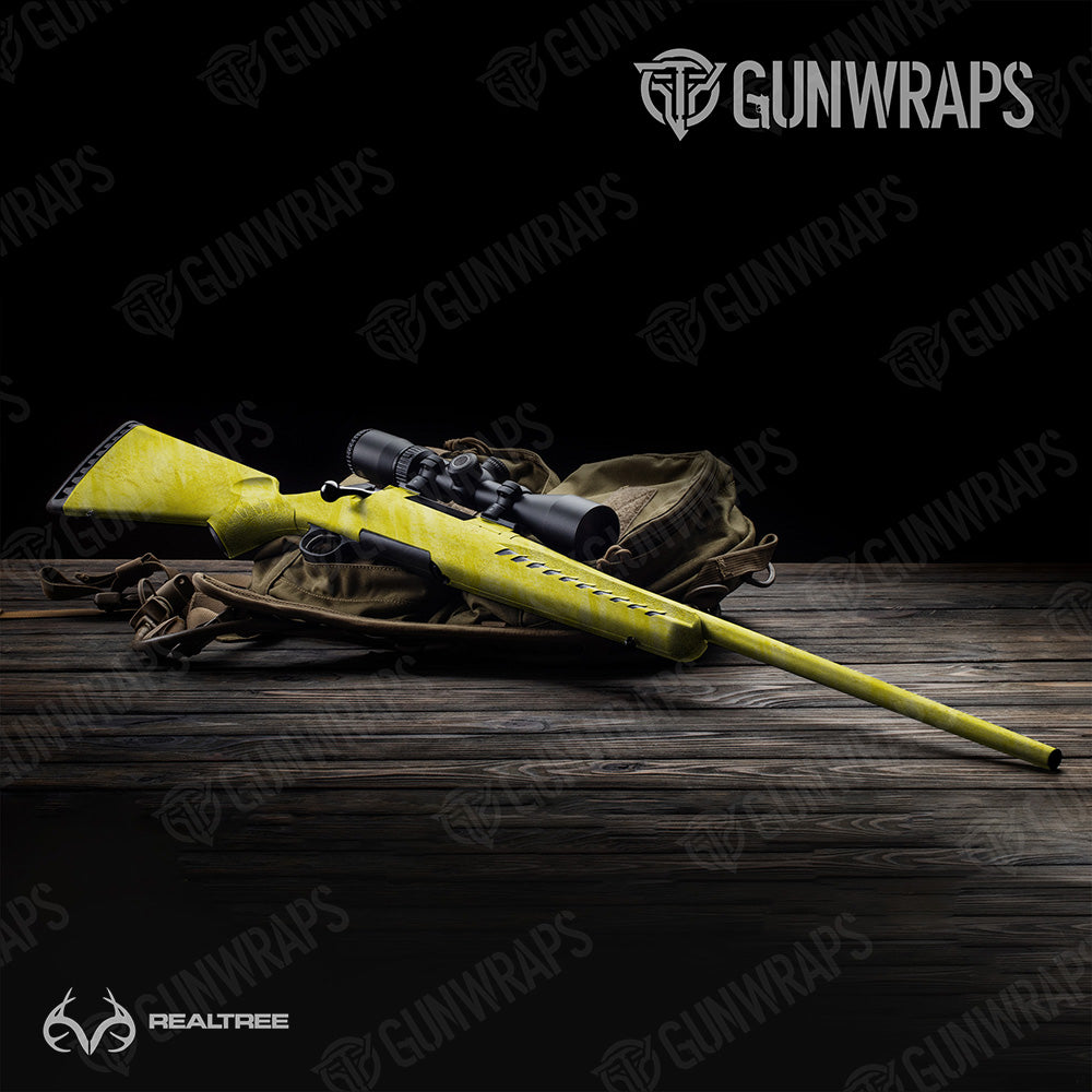 Rifle Realtree Fishing Yellow Camo Gun Skin Vinyl Wrap