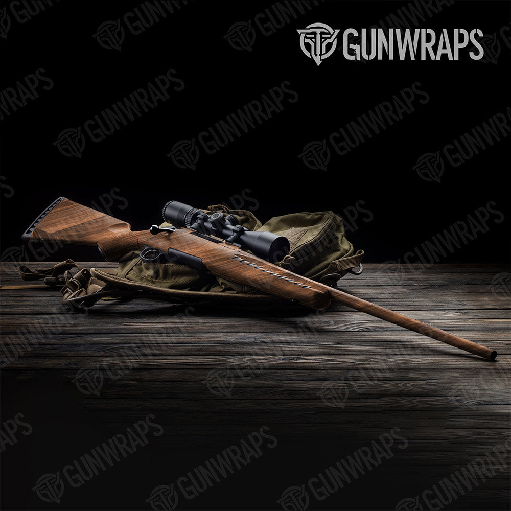 Woodgrain Dallas Gun Skin Vinyl Wrap