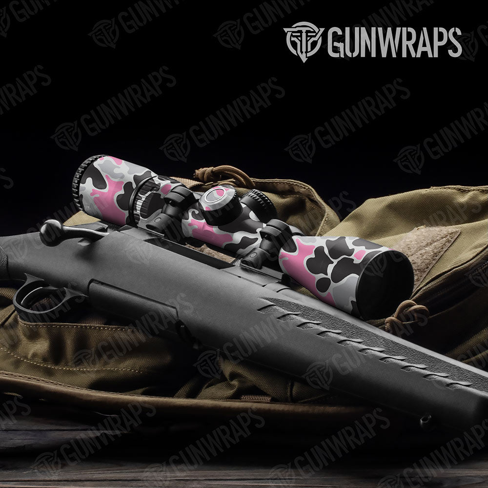 Old School Duck Pink Tiger Gun Skin Vinyl Wrap
