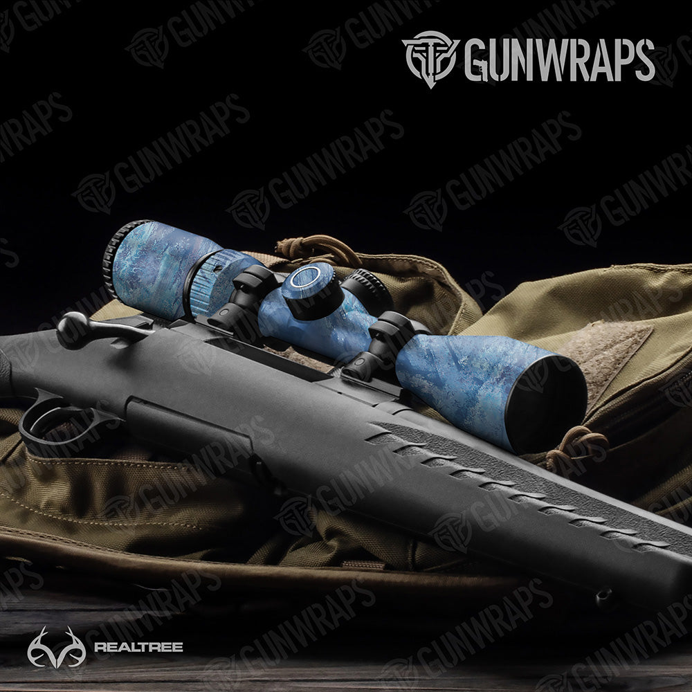 Scope Realtree Aspect Ocean Blue Camo Gear Skin Vinyl Wrap