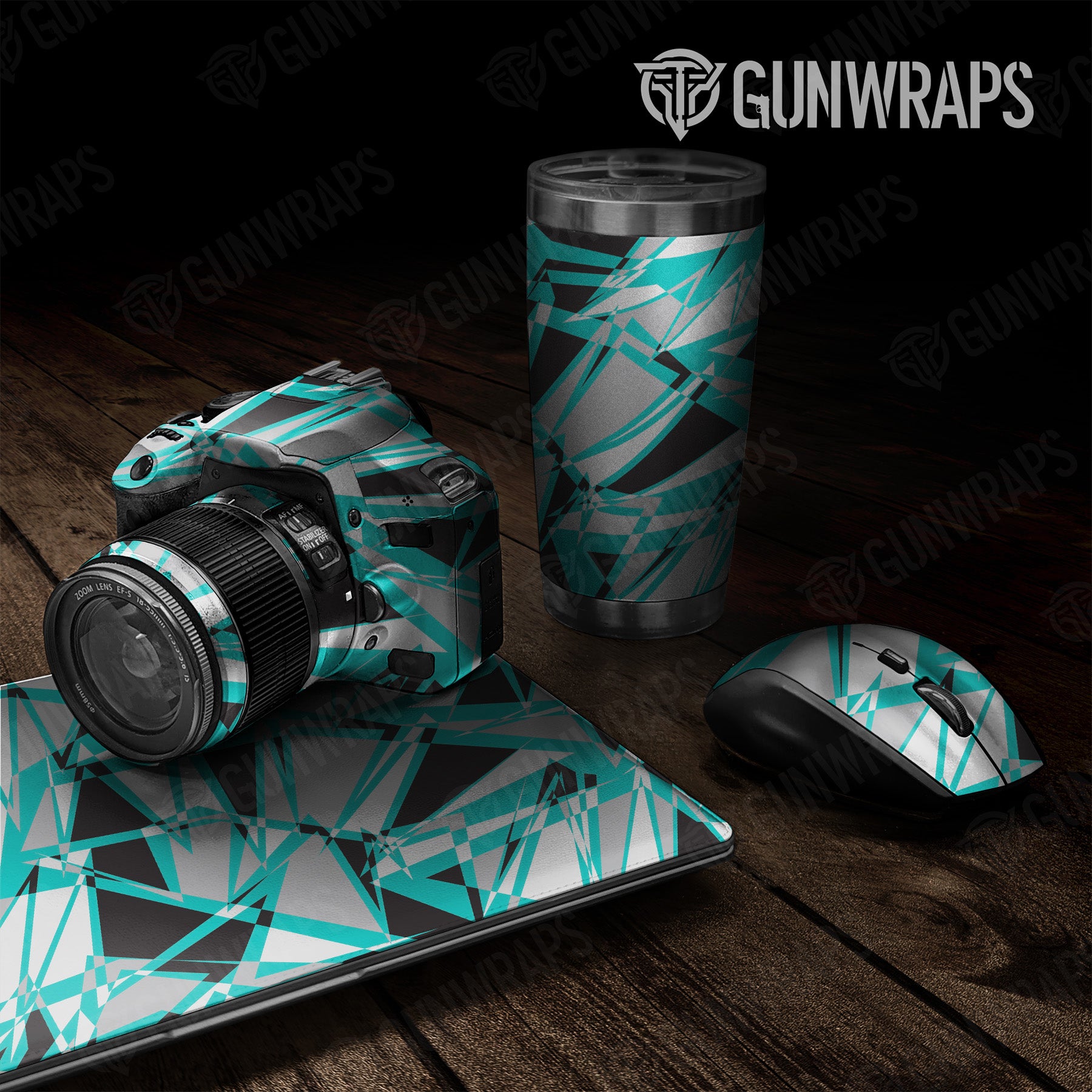 Sharp Tiffany Blue Tiger Camo Universal Sheet