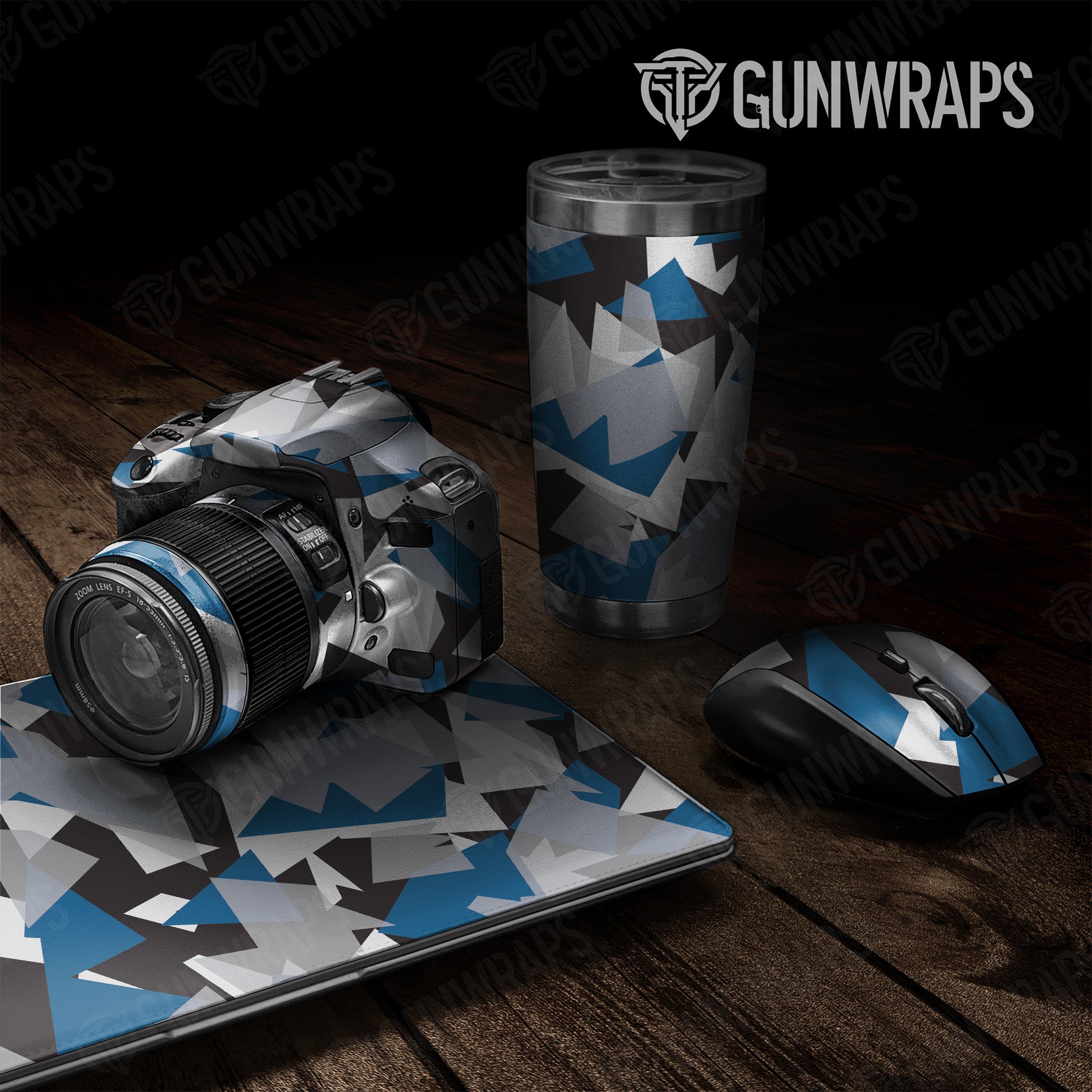 Shattered Blue Tiger Camo Universal Sheet
