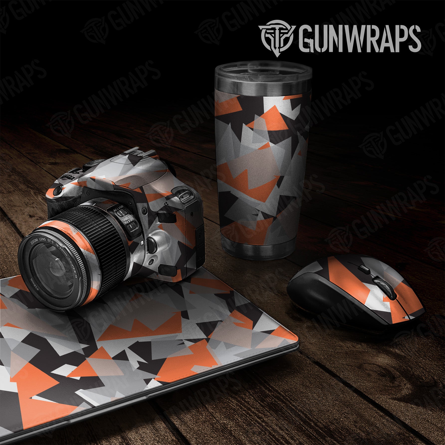 Shattered Orange Tiger Camo Universal Sheet