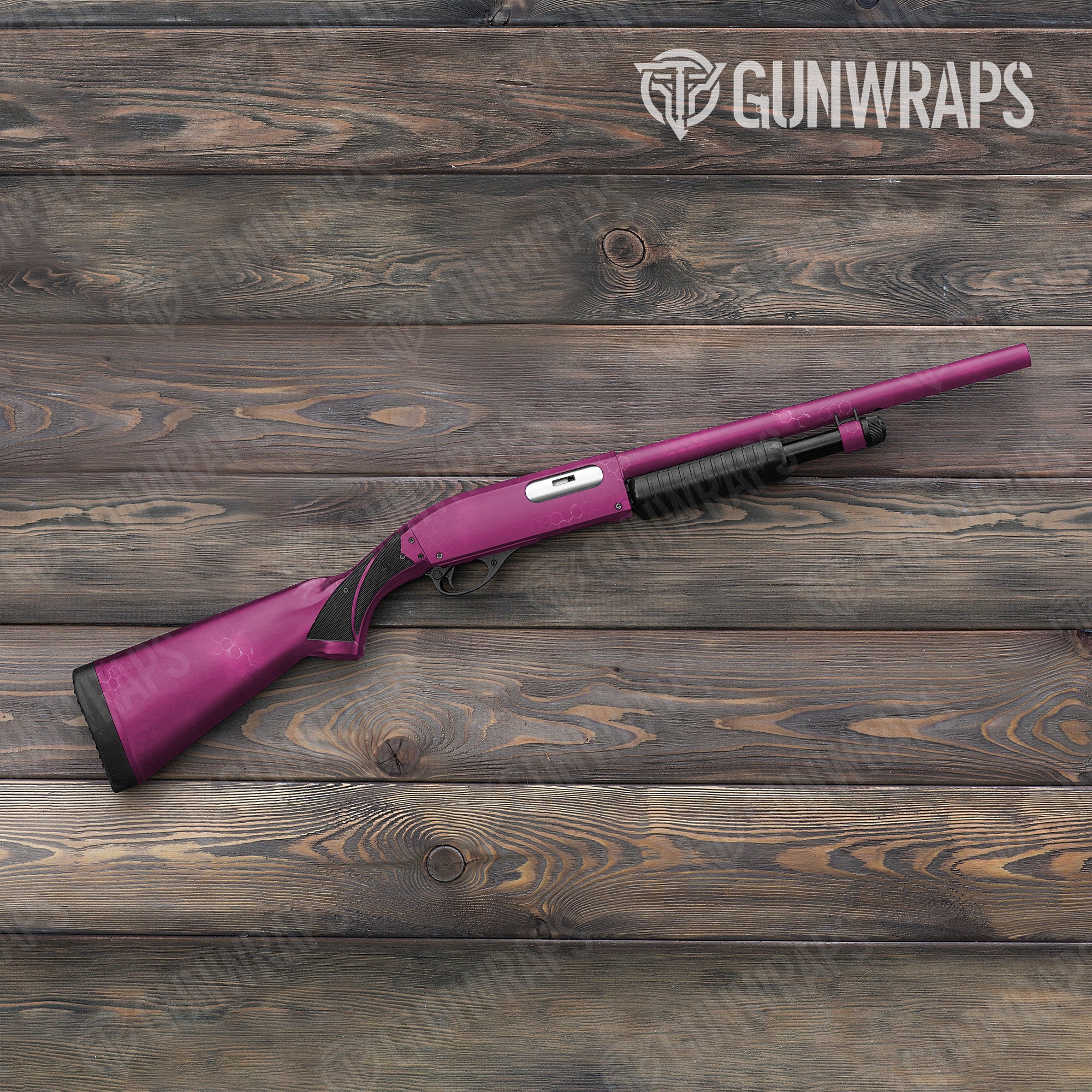 Shotgun Hex Electric Magenta Gun Skin Vinyl Wrap