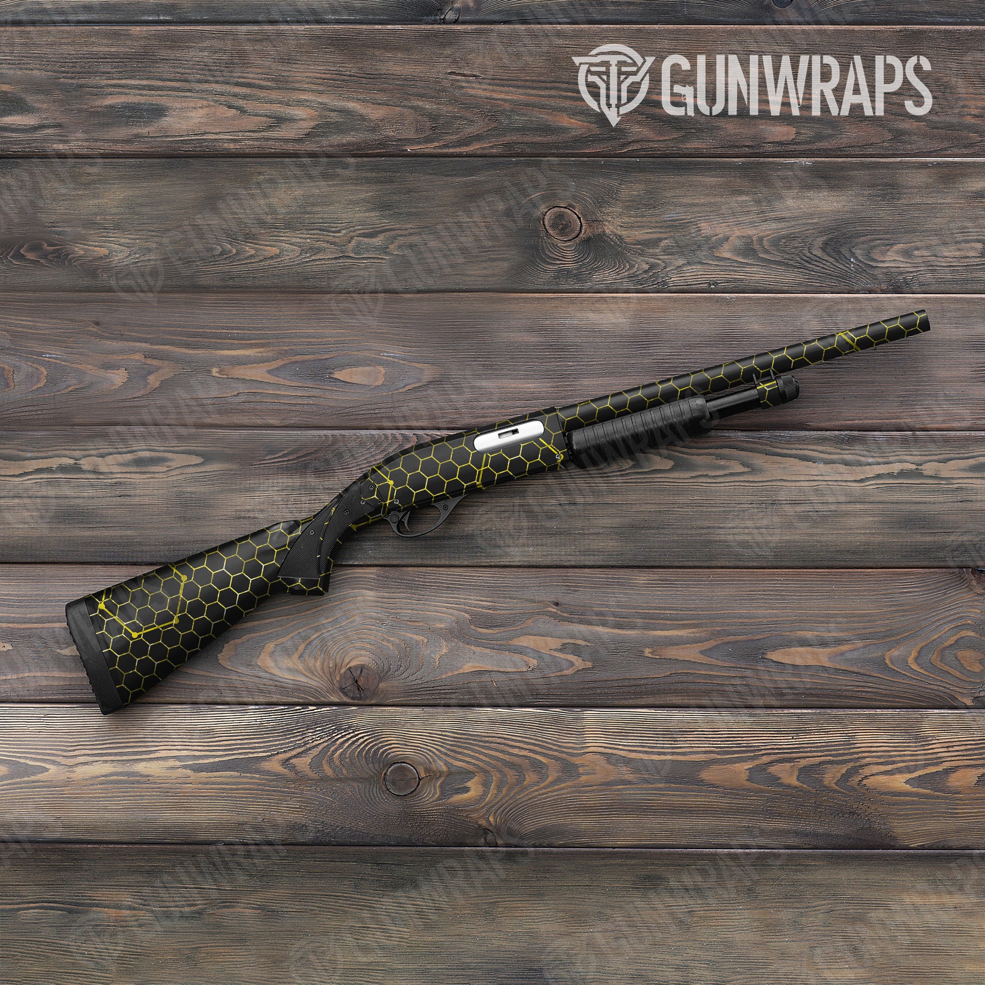 Vivid Hex Yellow Gun Skin Vinyl Wrap