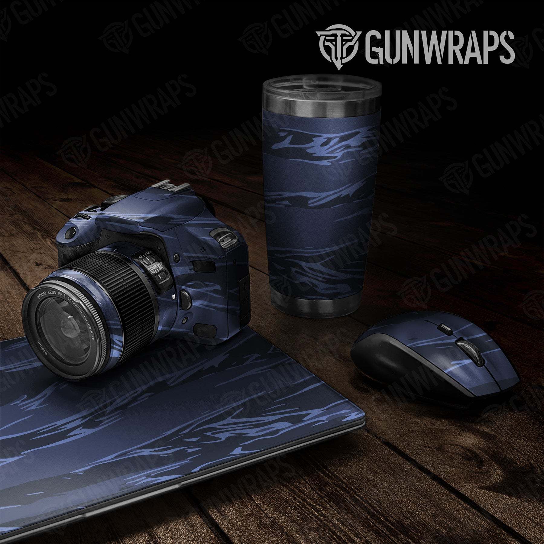 Shredded Blue Midnight Camo Universal Sheet
