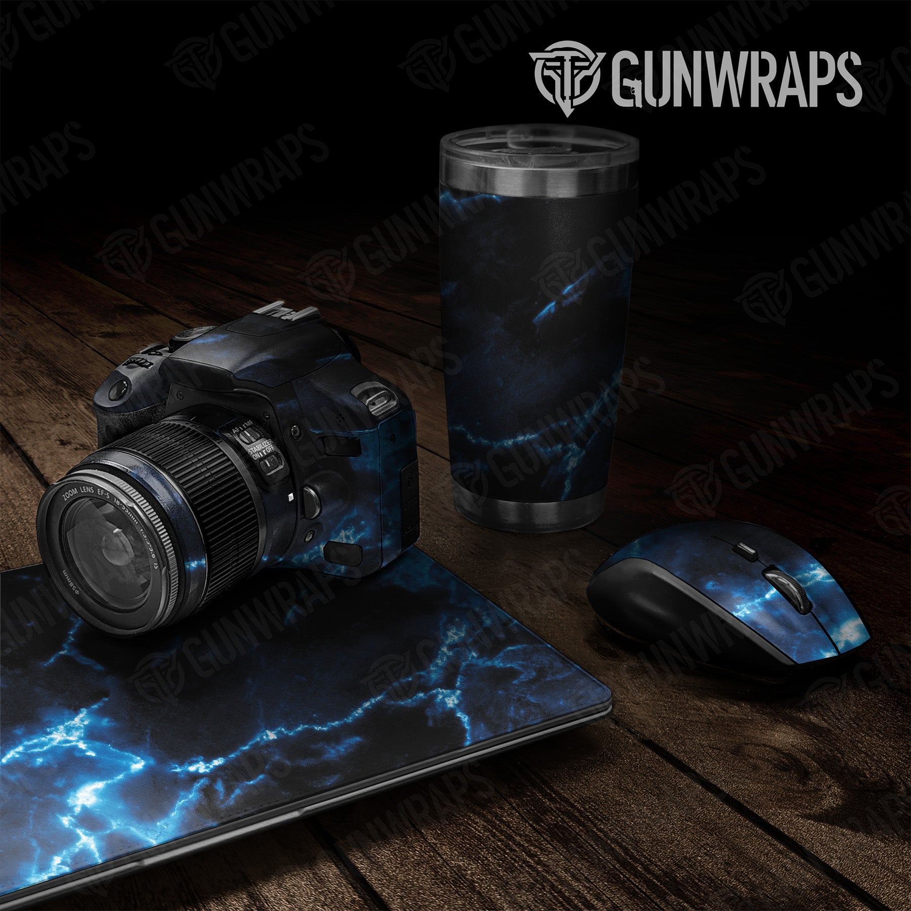 Stone Blue Lightning Marble Universal Sheet