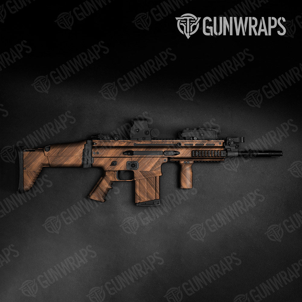 Woodgrain Dallas Gun Skin Vinyl Wrap