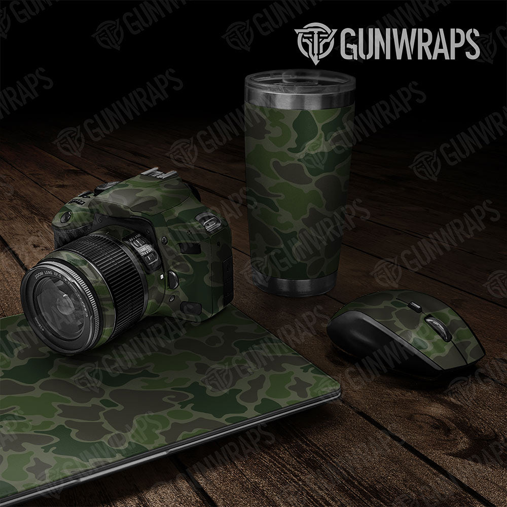 Old School Duck Army Dark Green Gun Skin Vinyl Wrap