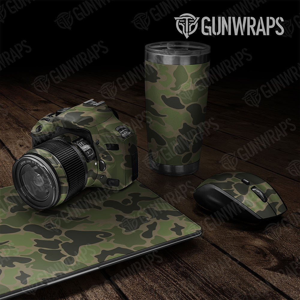 Old School Duck Army Green Gun Skin Vinyl Wrap