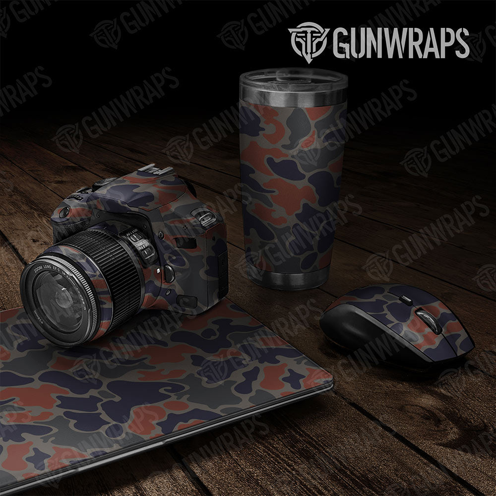 Old School Duck Blue Copper Gun Skin Vinyl Wrap
