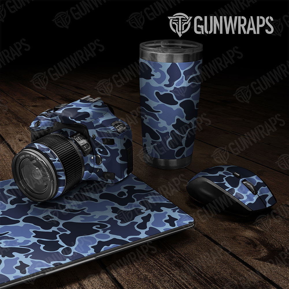 Old School Duck Blue Urban Night Gun Skin Vinyl Wrap