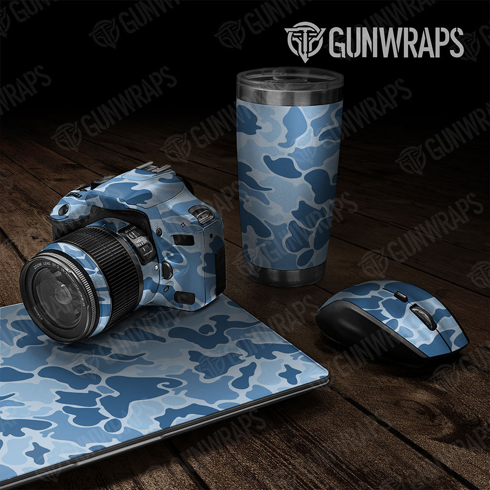 Old School Duck Cool Blue Gun Skin Vinyl Wrap
