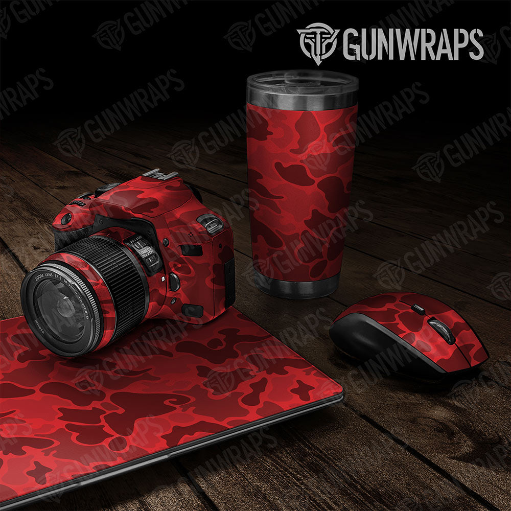 Old School Duck Elite Red Gun Skin Vinyl Wrap