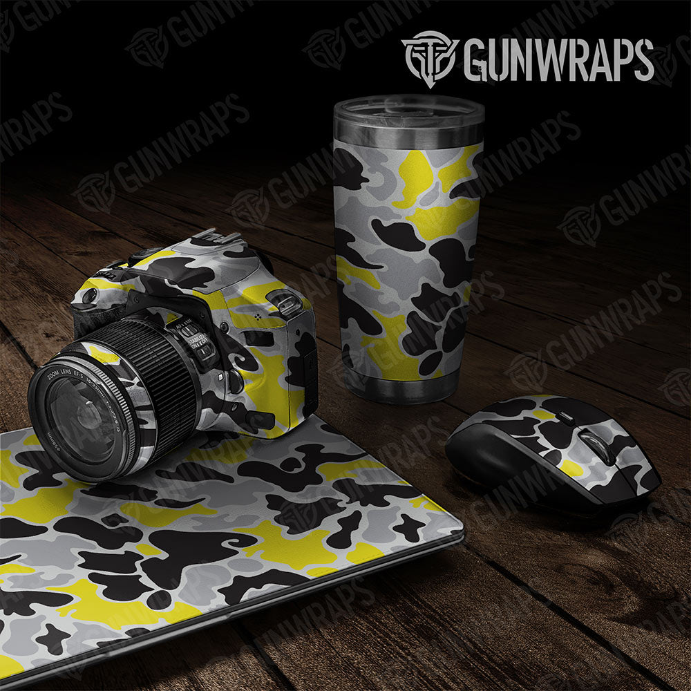 Old School Duck Yellow Tiger Gun Skin Vinyl Wrap