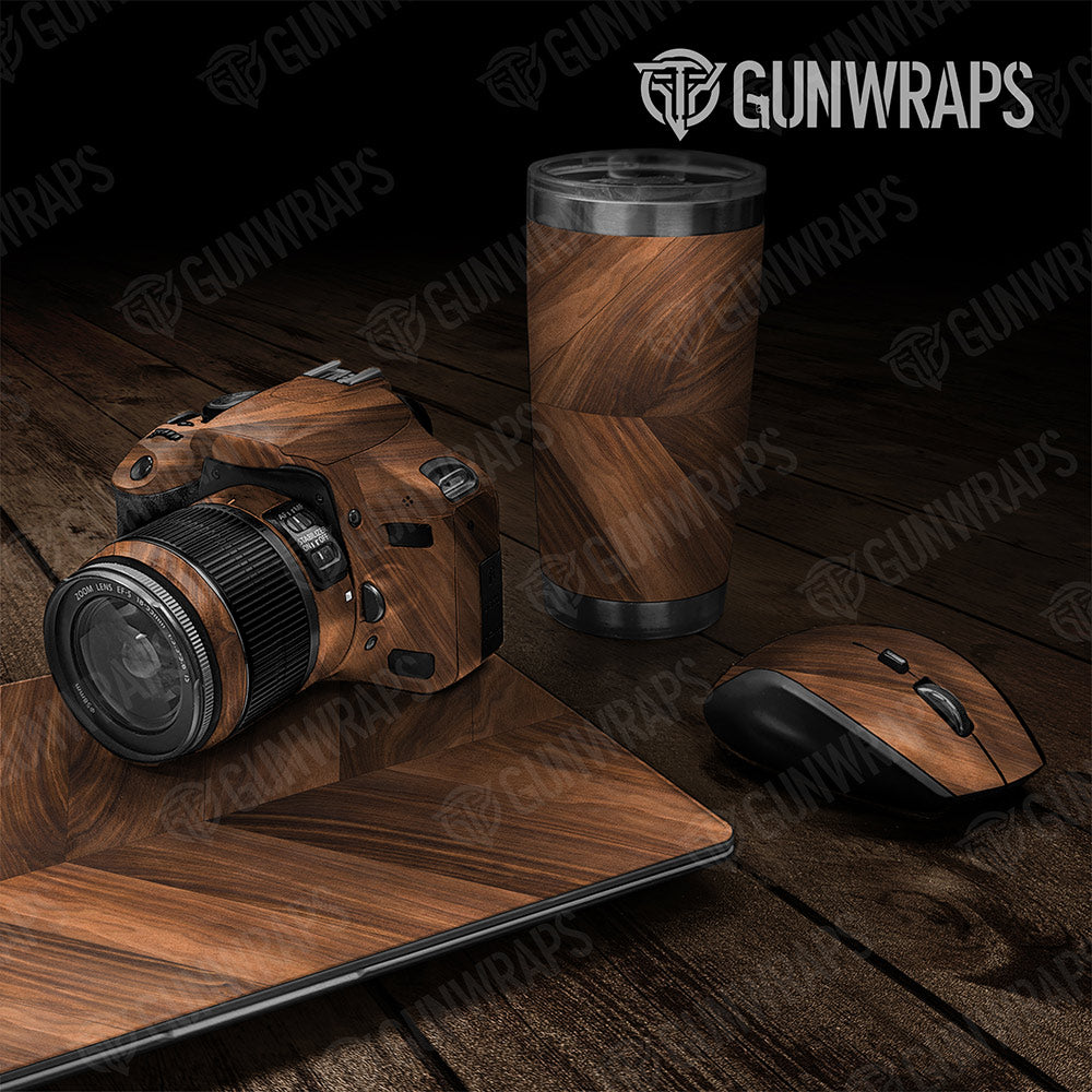 Woodgrain Dallas Gun Skin Vinyl Wrap