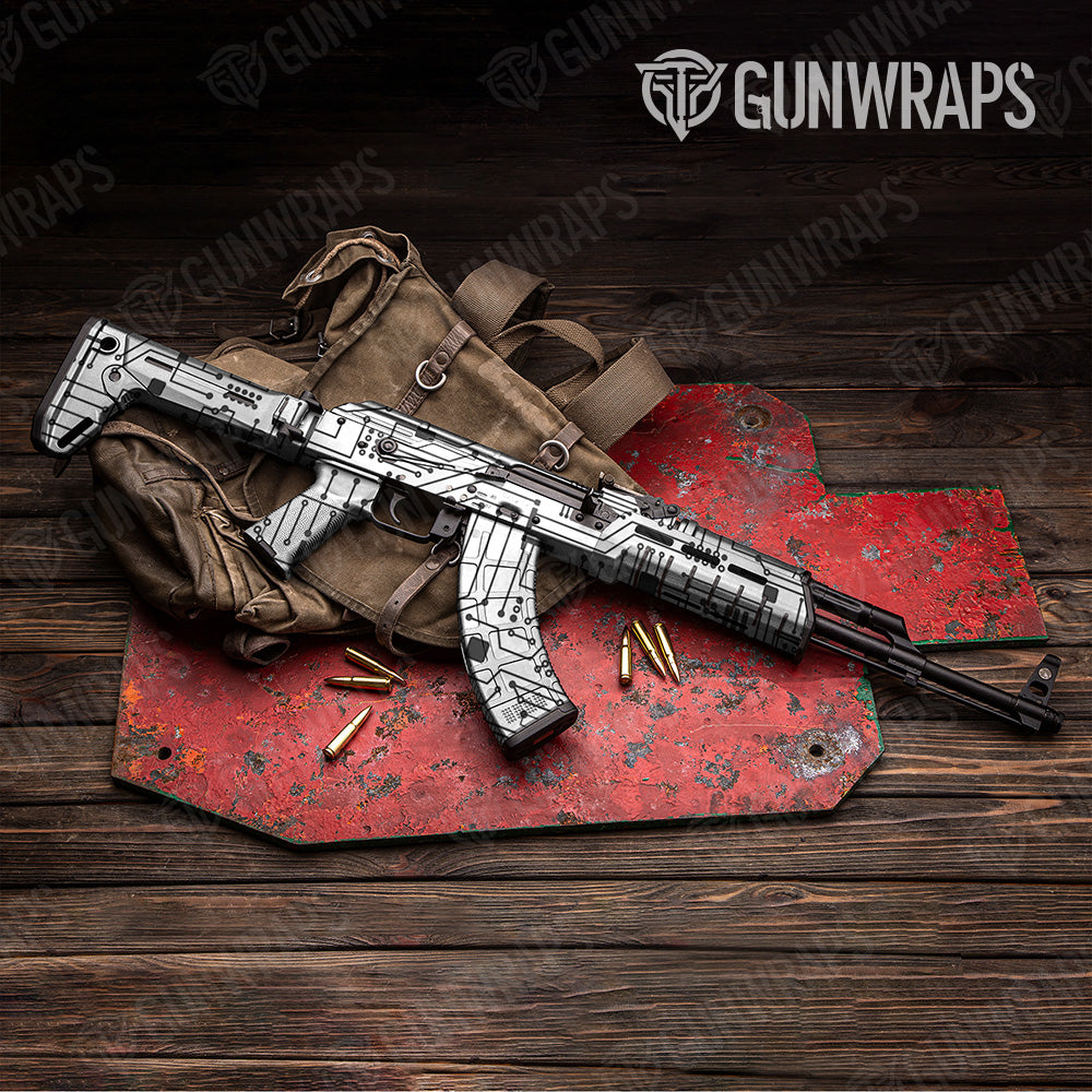 Circuit Board Black AK 47 Gun Skin Vinyl Wrap