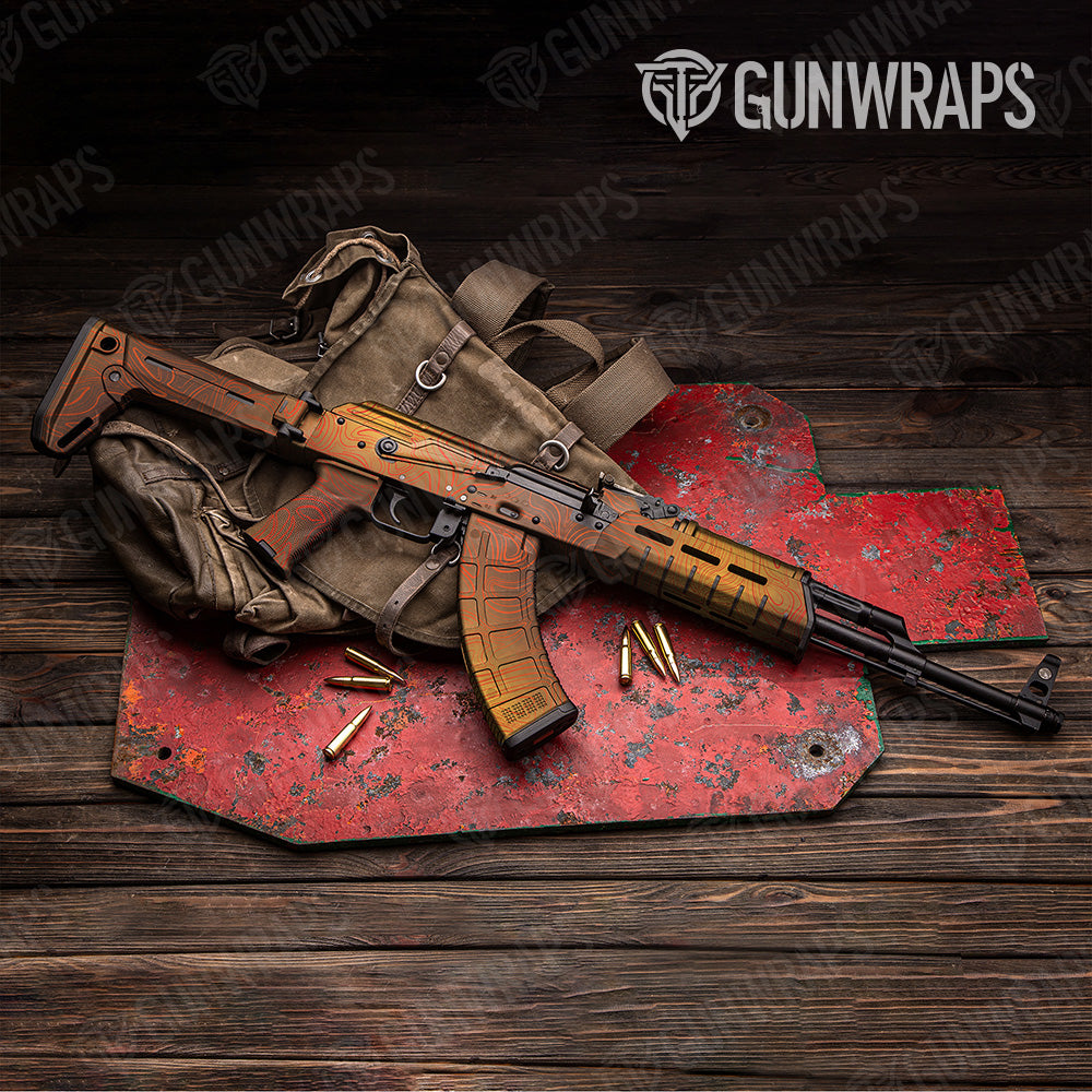 Damascus Autumn AK 47 Gun Skin Vinyl Wrap