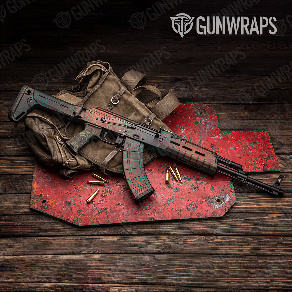 Damascus Fiesta AK 47 Gun Skin Vinyl Wrap