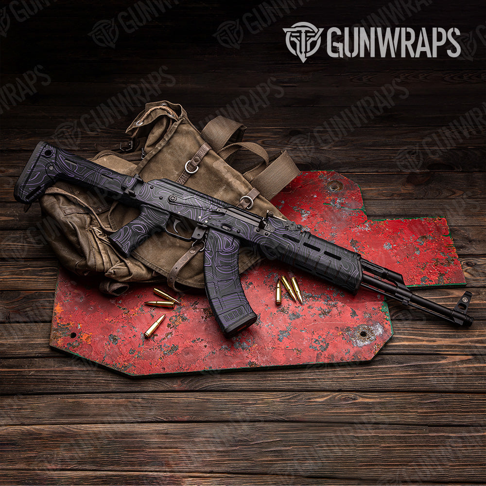 Damascus Purple AK 47 Gun Skin Vinyl Wrap