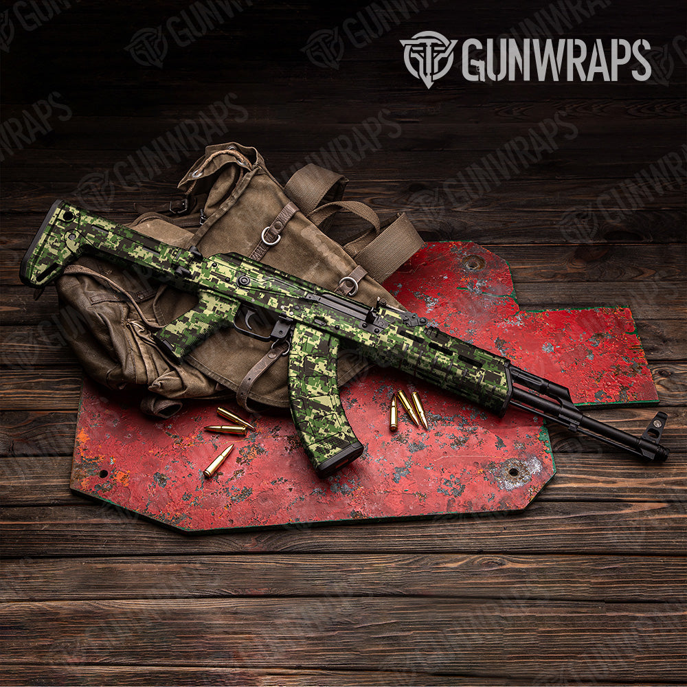 Digital Jungle Camo AK 47 Gun Skin Vinyl Wrap