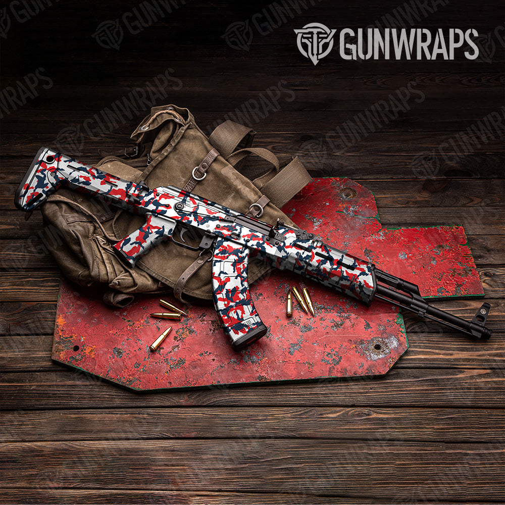 Erratic America Camo AK 47 Gun Skin Vinyl Wrap