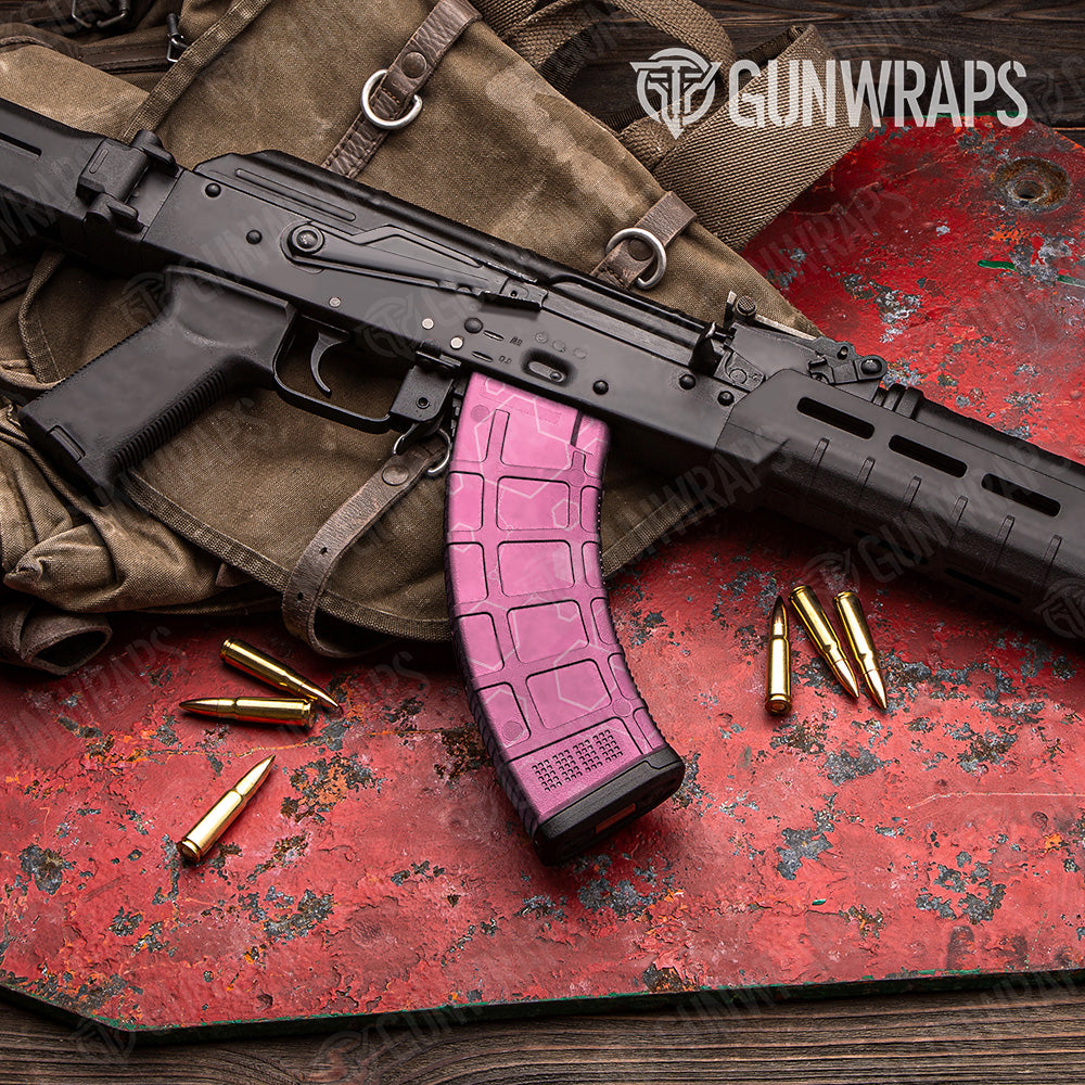 Hex DNA Elite Pink AK 47 Mag Gun Skin Vinyl Wrap