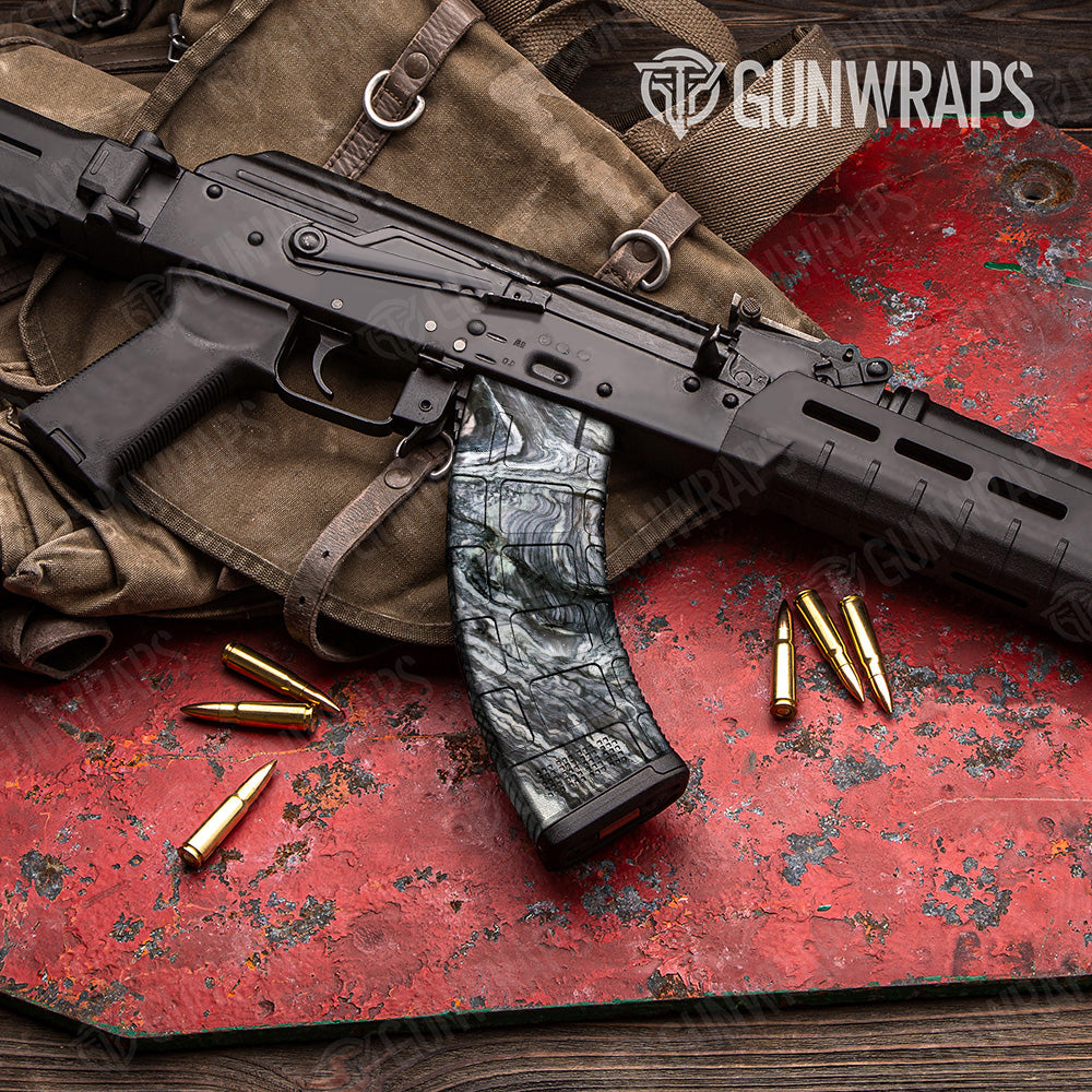 Stone Typhoon Gray Granite AK 47 Mag Gun Skin Vinyl Wrap