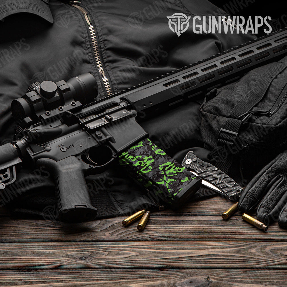 Classic Metro Green Camo AR 15 Mag Gun Skin Vinyl Wrap