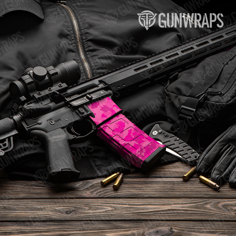 Cumulus Elite Magenta Camo AR 15 Mag & Mag Well Gun Skin Vinyl Wrap