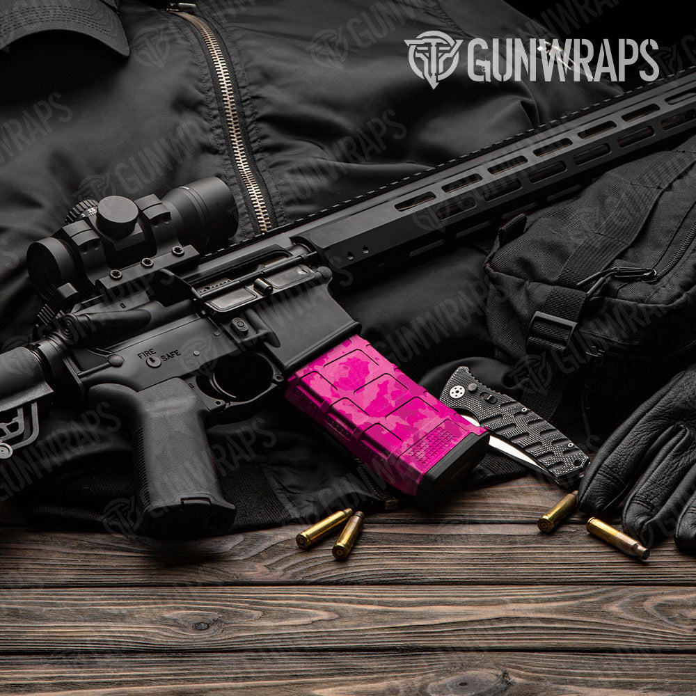 Cumulus Elite Magenta Camo AR 15 Mag Gun Skin Vinyl Wrap
