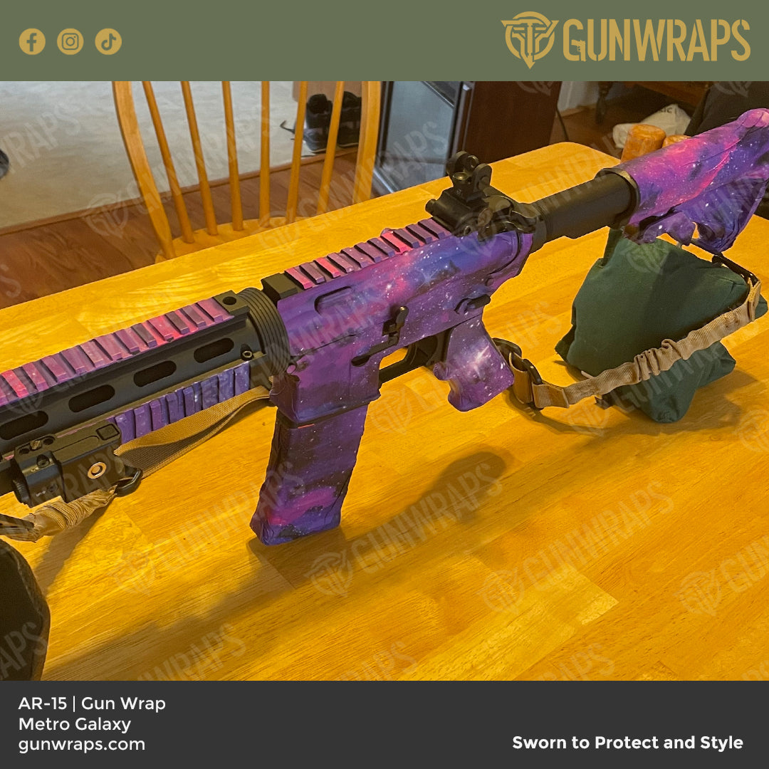 AR 15 Galaxy Metro Gun Skin Vinyl Wrap