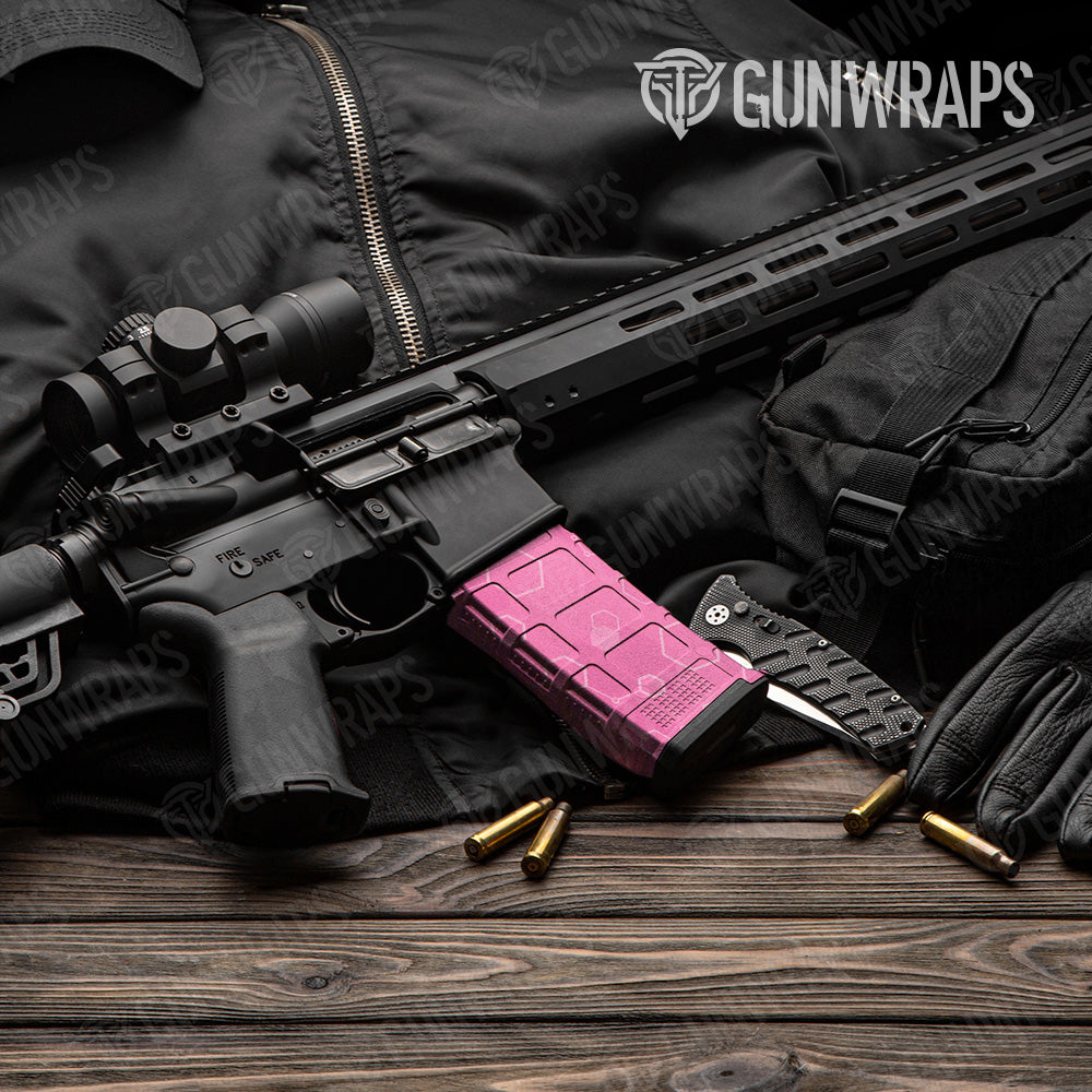 Hex DNA Elite Pink AR 15 Mag Gun Skin Vinyl Wrap