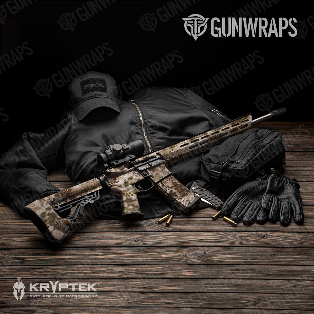 AR 15 Kryptek Highlander Camo Gun Skin Vinyl Wrap
