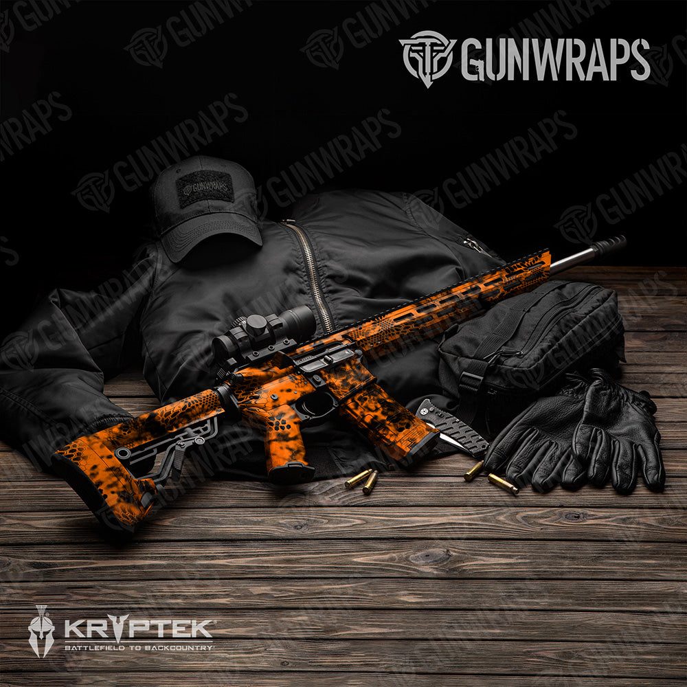 AR 15 Kryptek Inferno Camo Gun Skin Vinyl Wrap