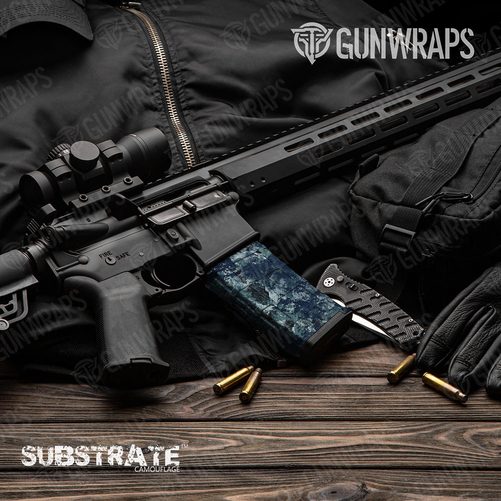 AR 15 Mag Substrate Saipan Camo Gun Skin Vinyl Wrap Film