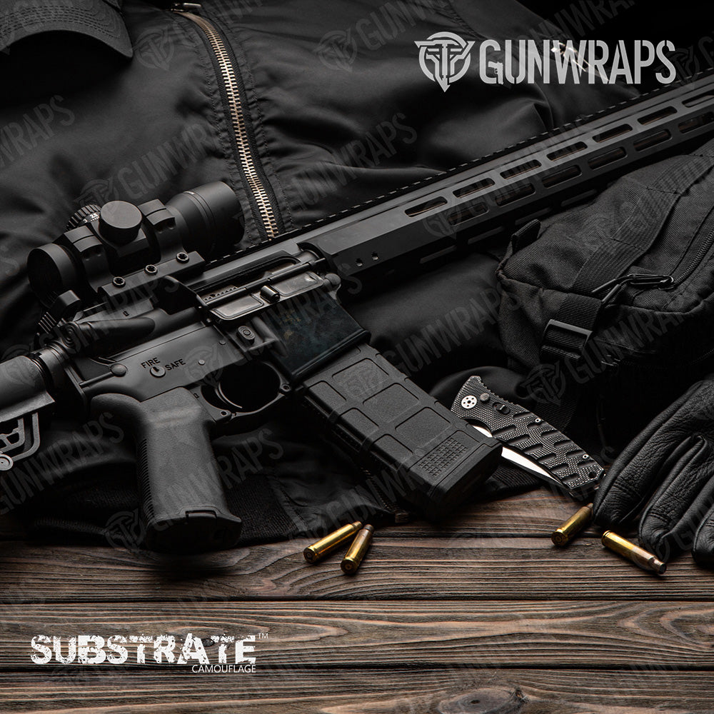 AR 15 Mag Well Substrate Shadow Camo Gun Skin Vinyl Wrap Film