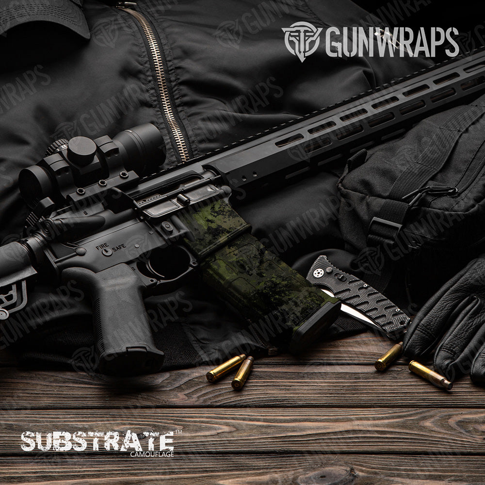 AR 15 Mag & Mag Well Substrate Spec-Op Camo Gun Skin Vinyl Wrap Film