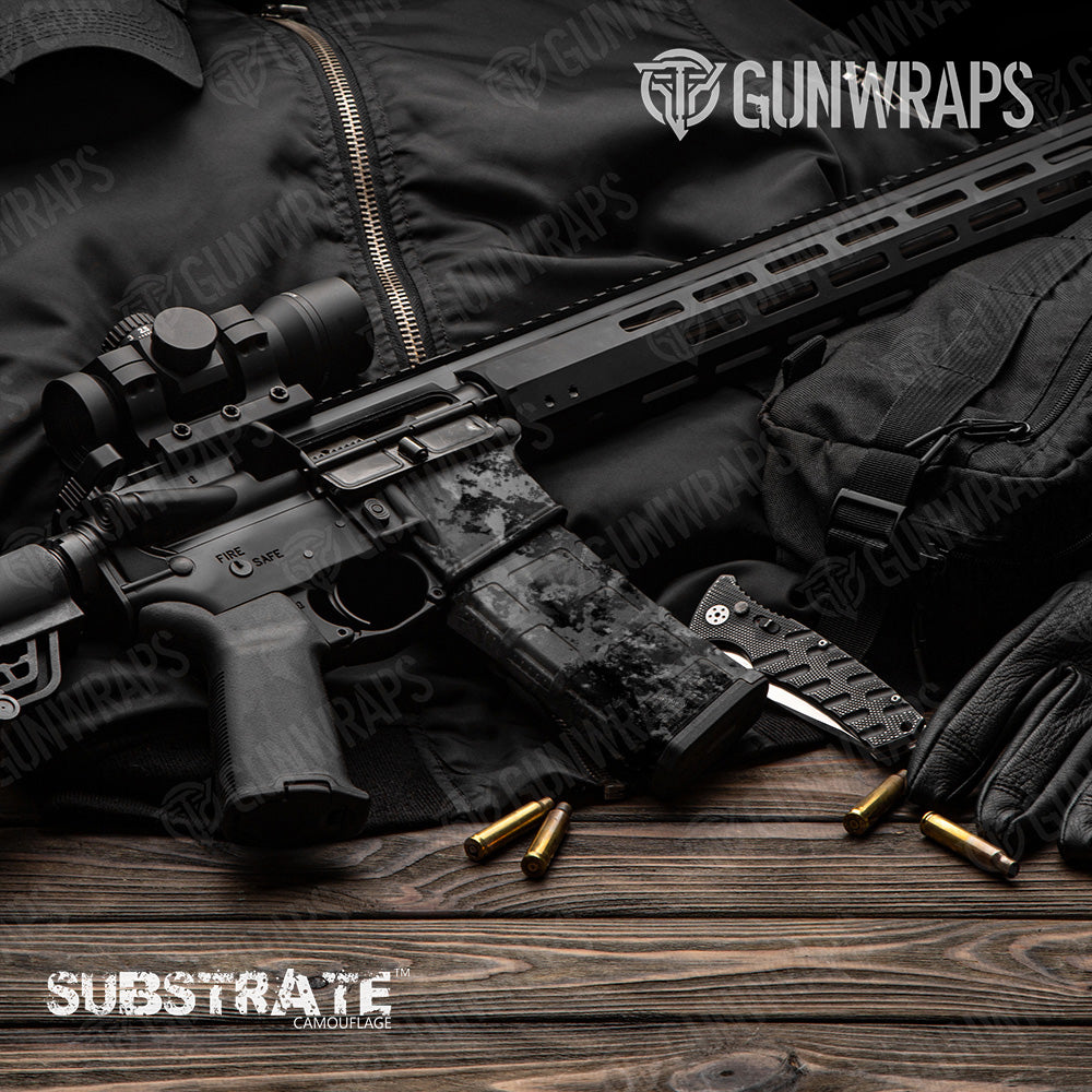 AR 15 Mag & Mag Well Substrate Steel Camo Gun Skin Vinyl Wrap Film