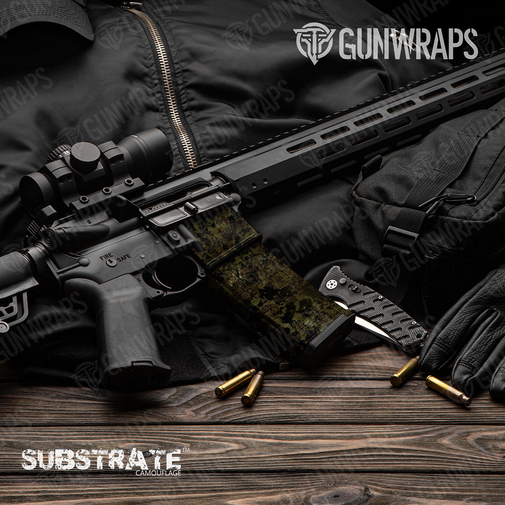 AR 15 Mag & Mag Well Substrate Surface Camo Gun Skin Vinyl Wrap Film