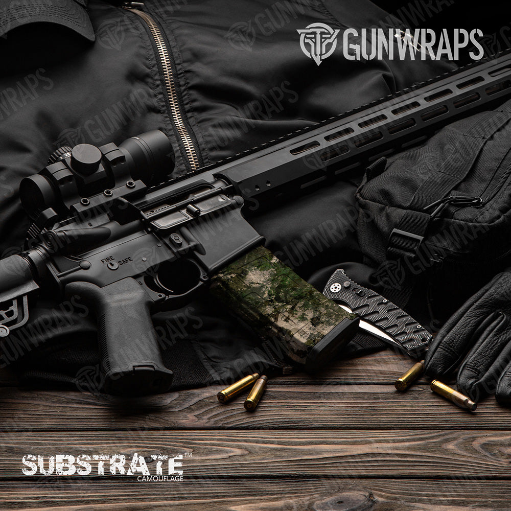 AR 15 Mag Substrate Shift Camo Gun Skin Vinyl Wrap Film